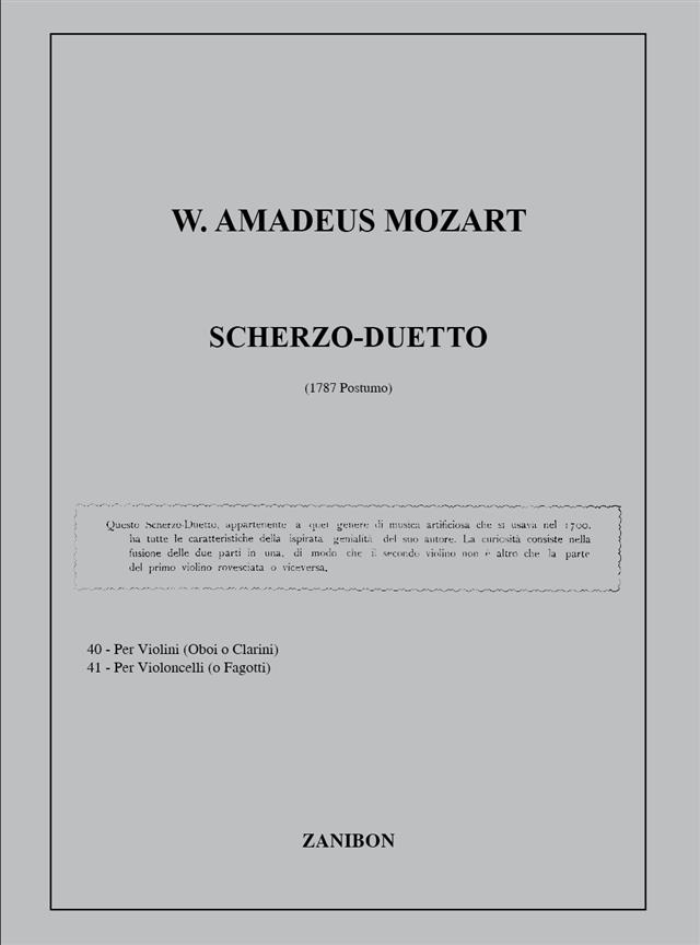 Scherzo - Duetto (1787 - Postumo) - Per 2 Violini (Oboi O Clarini) - dvoje housle